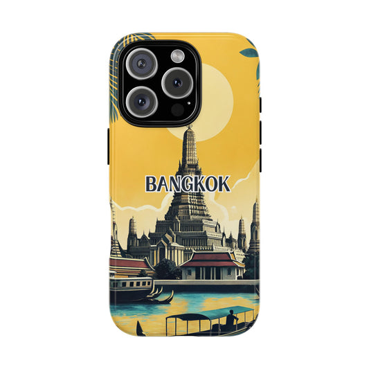 Vintage Bangkok Travel Phone Case for iPhone 16 15 14 13 12 11 Pro Max, Samsung Galaxy S25 S24 S23 S22 S21 S20 Plus Ultra and Google Pixel