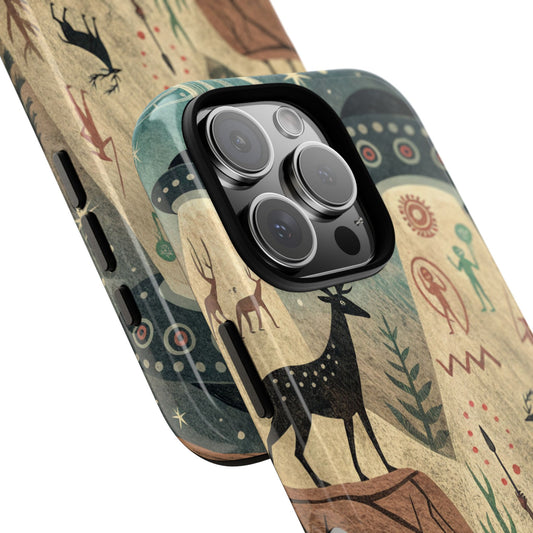 Basquiat-Style UFO Phone Case for Popular Smartphones