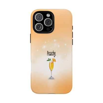 Peachy Cocktail Phone Case - Bellini Inspired Drink Case - Cute Cocktail Design - Summer Vibes Phone Cover - Tough Protective Case