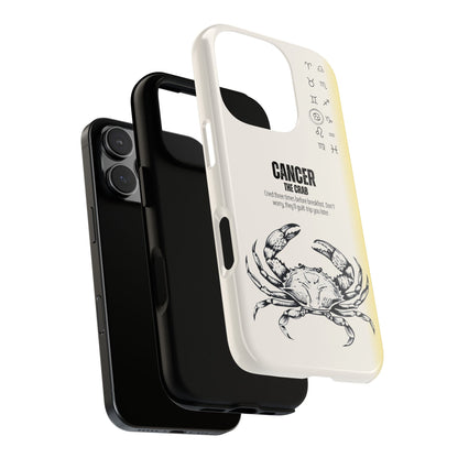 Cancer Phone Case - The Crab Zodiac Sign - Quirky Funny Horoscope Gift - Tough Dual Protection Cover