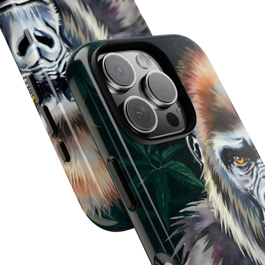 Gorilla Half Face Tough Phone Case - Pop Art Animal Design