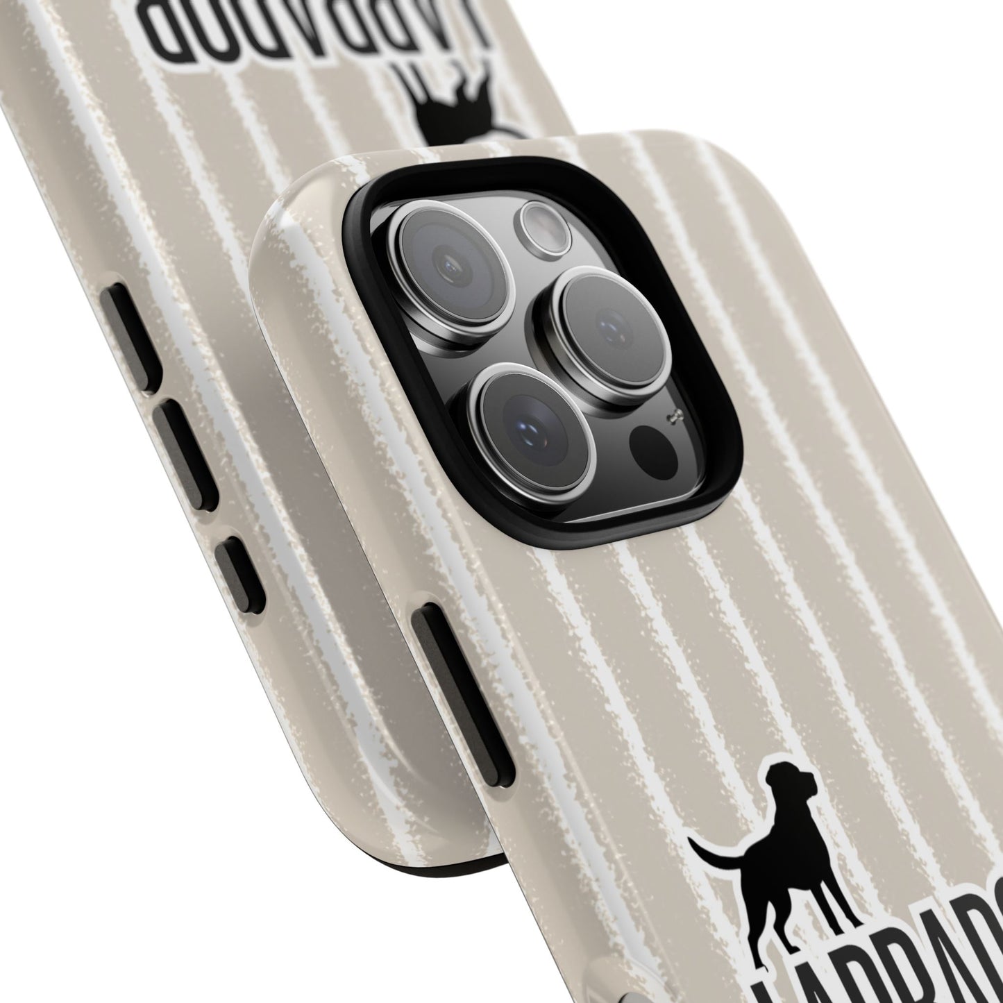 Labrador Dog Phone Case - Beige Stripe Design for iPhone & Samsung - Classic Dog Breed Gift
