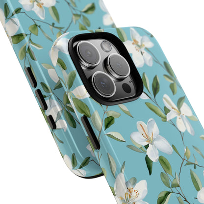 Sampaguita Flower Phone Case - Philippines National Flower Design - Floral Tough Case - iPhone Samsung Galaxy Cover
