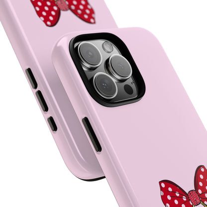 Red Polka Dot Bow Healthcare Hero Tough Phone Case - Cute Medical Gift - Nurse Doctor Appreciation