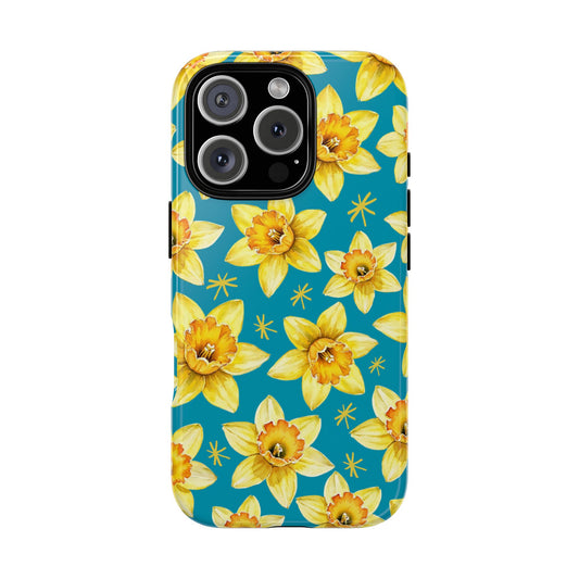 Watercolor Daffodil Phone Case for iPhone 16 15 14 13 12 11 Pro Max, Samsung Galaxy S25 S24 S23 S22 S21 S20 Plus Ultra & Google Pixel
