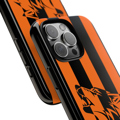 Wolf Tough Phone Case - Orange Black Stripe