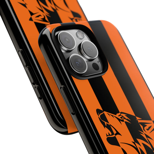 Wolf Tough Phone Case - Orange Black Stripe