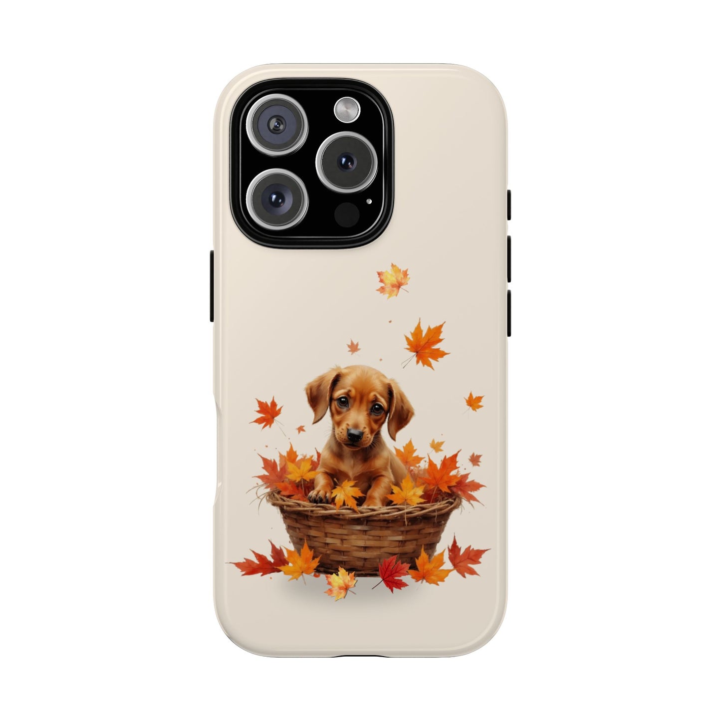 Dachshund Puppy Autumn Leaves Phone Case - Sausage Dog Lover Gift