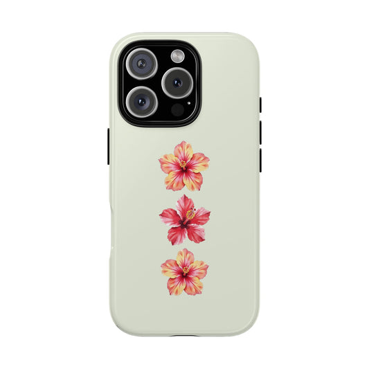 Tropical Hibiscus Flower Phone Case for iPhone 16 15 14 13 12 11 Pro Max, Samsung Galaxy S25 S24 S23 S22 S21 S20 Plus Ultra & Google Pixel