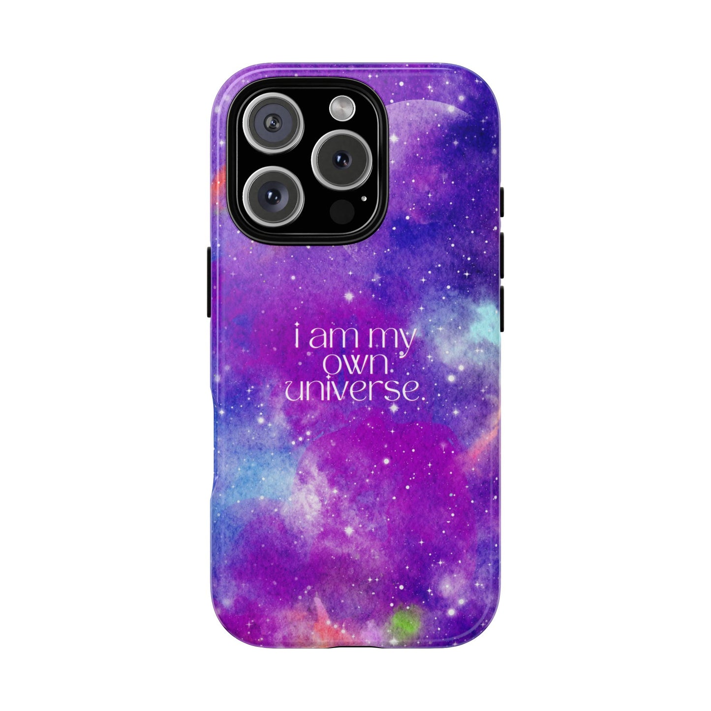 I Am My Own Universe Galaxy Phone Wallpaper - Cosmic Purple Space Aesthetic Background for Popular Smartphones