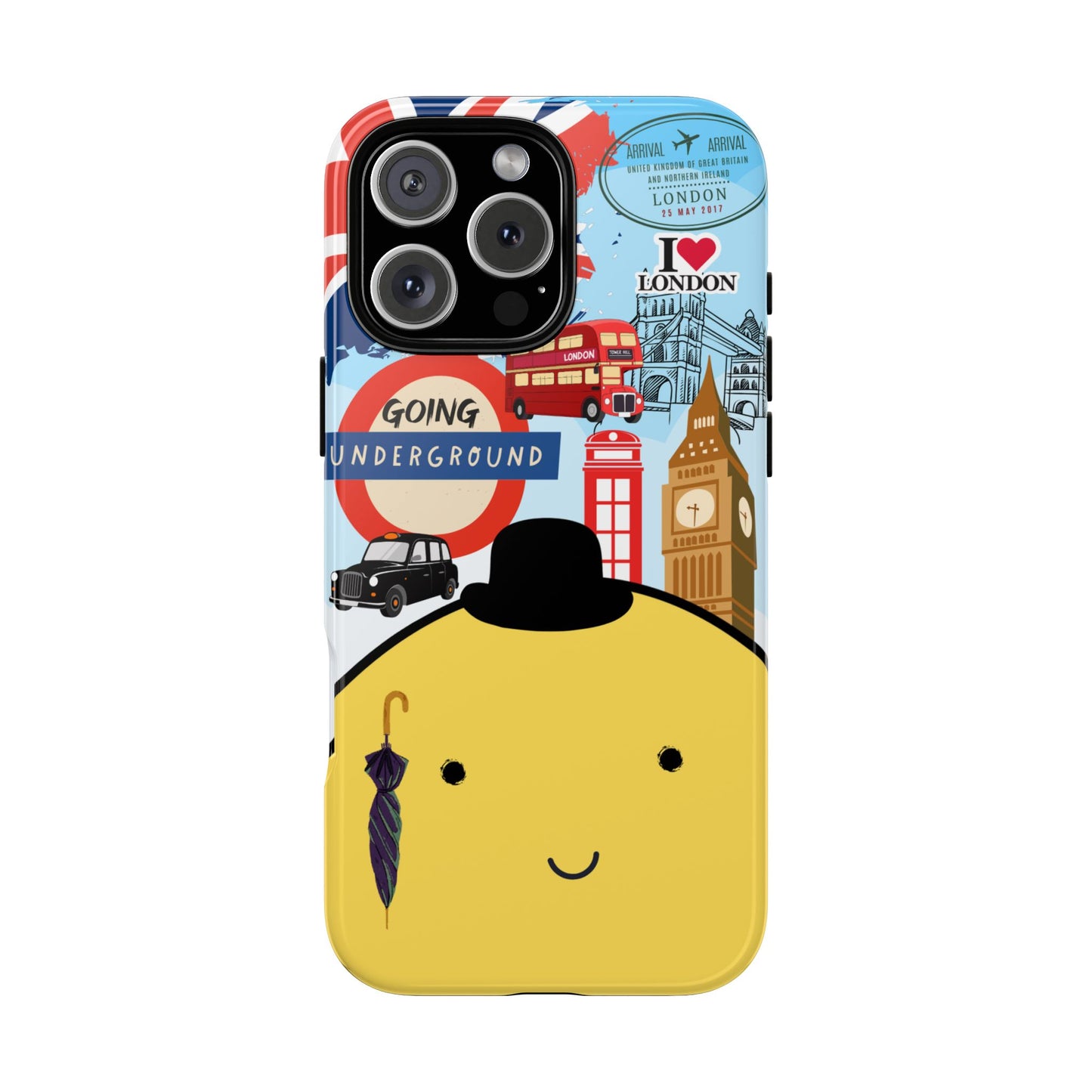 WanderBlob in London - Tough Phone Case with British Icons and London Travel Vibes