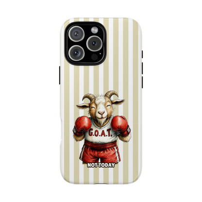 Not Today Goat Phone Case - Boxing Goat G.O.A.T Design - Tough Protective Case