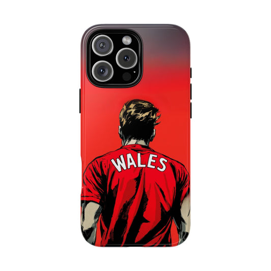 Wales Football Tough Phone Case - Welsh Fan Art Red Shirt Protective Cover