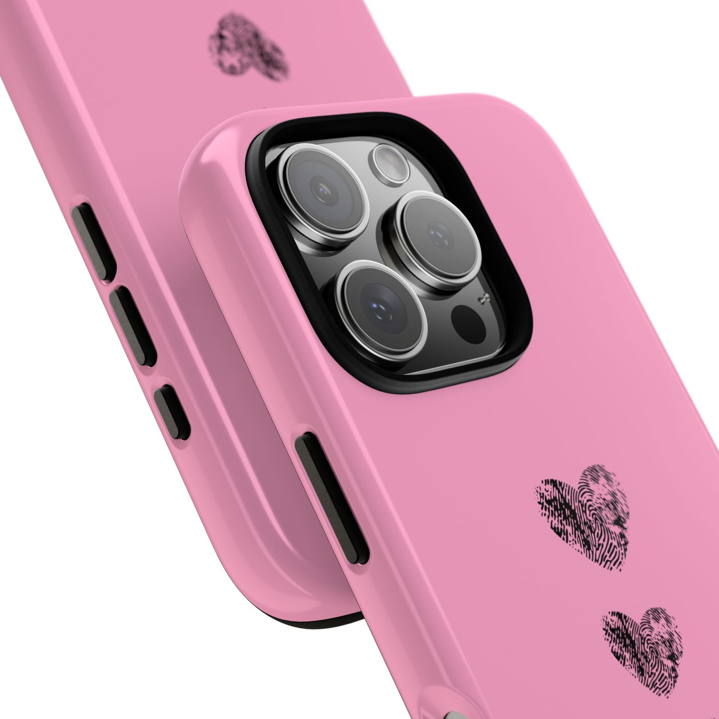 Minimal Heart Thumbprints - Tough Phone Case for iPhone 16 15 14 13 12 11 X Pro Max Mini & Samsung Galaxy S25 S24 S23 S22 S21 S20 Plus Ultra