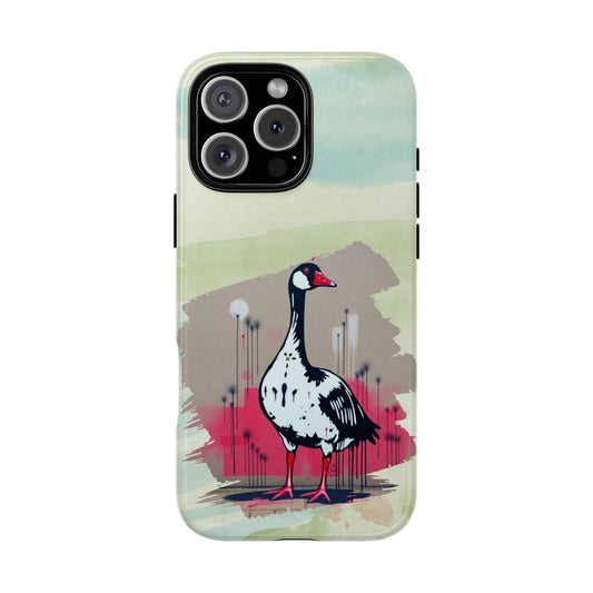 Urban Graffiti Goose Tough Phone Case with Street Art Splash