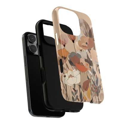 Boho Wild Flower Phone Case for iPhone 16 15 14 13 12 11 Pro Max, Samsung Galaxy S25 S24 S23 S22 S21 S20 Plus Ultra and Google Pixel