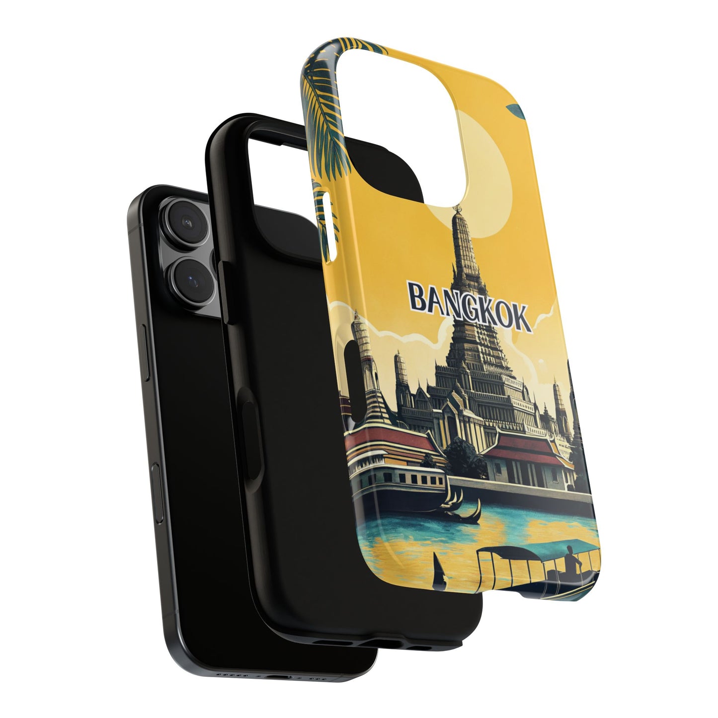 Vintage Bangkok Travel Phone Case for iPhone 16 15 14 13 12 11 Pro Max, Samsung Galaxy S25 S24 S23 S22 S21 S20 Plus Ultra and Google Pixel