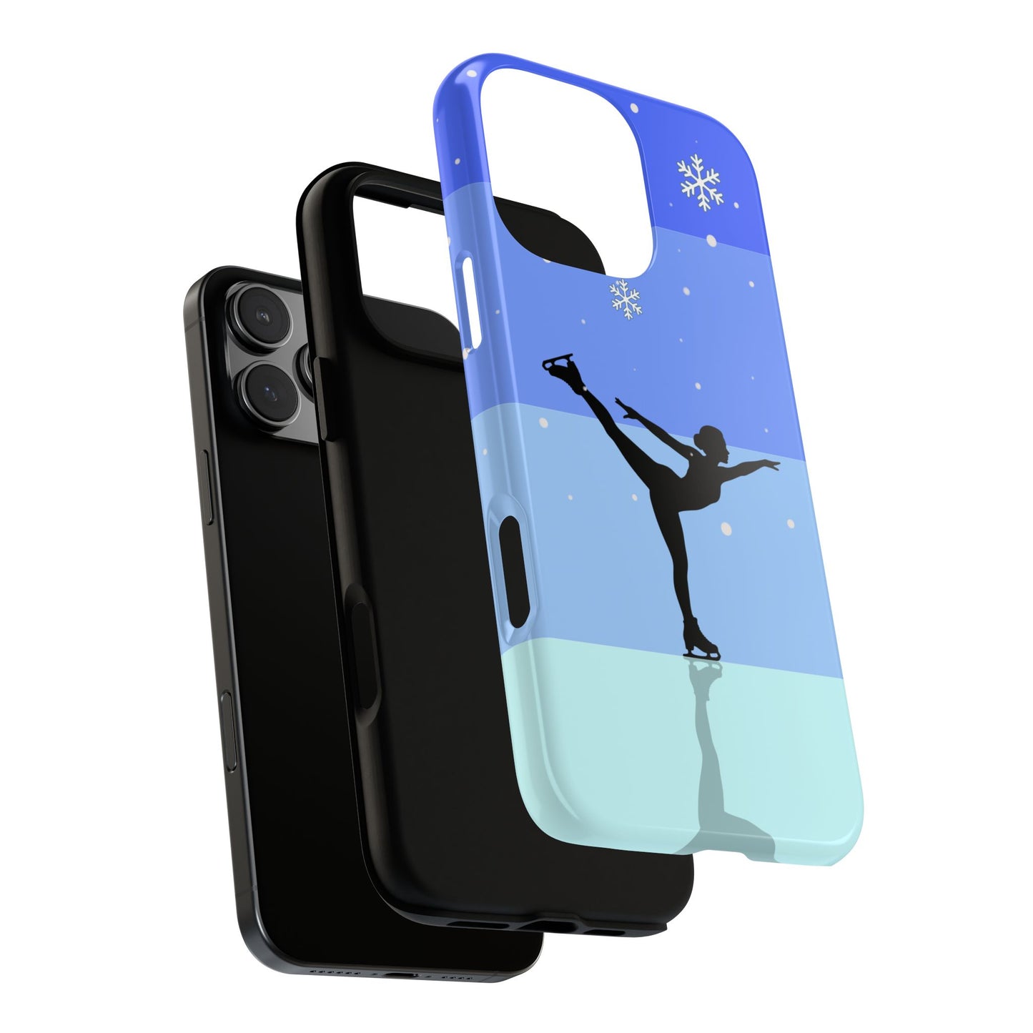 Figure Skater Phone Case - Minimal Ice Skating Silhouette - Winter Sports Art - Elegant Skater Design