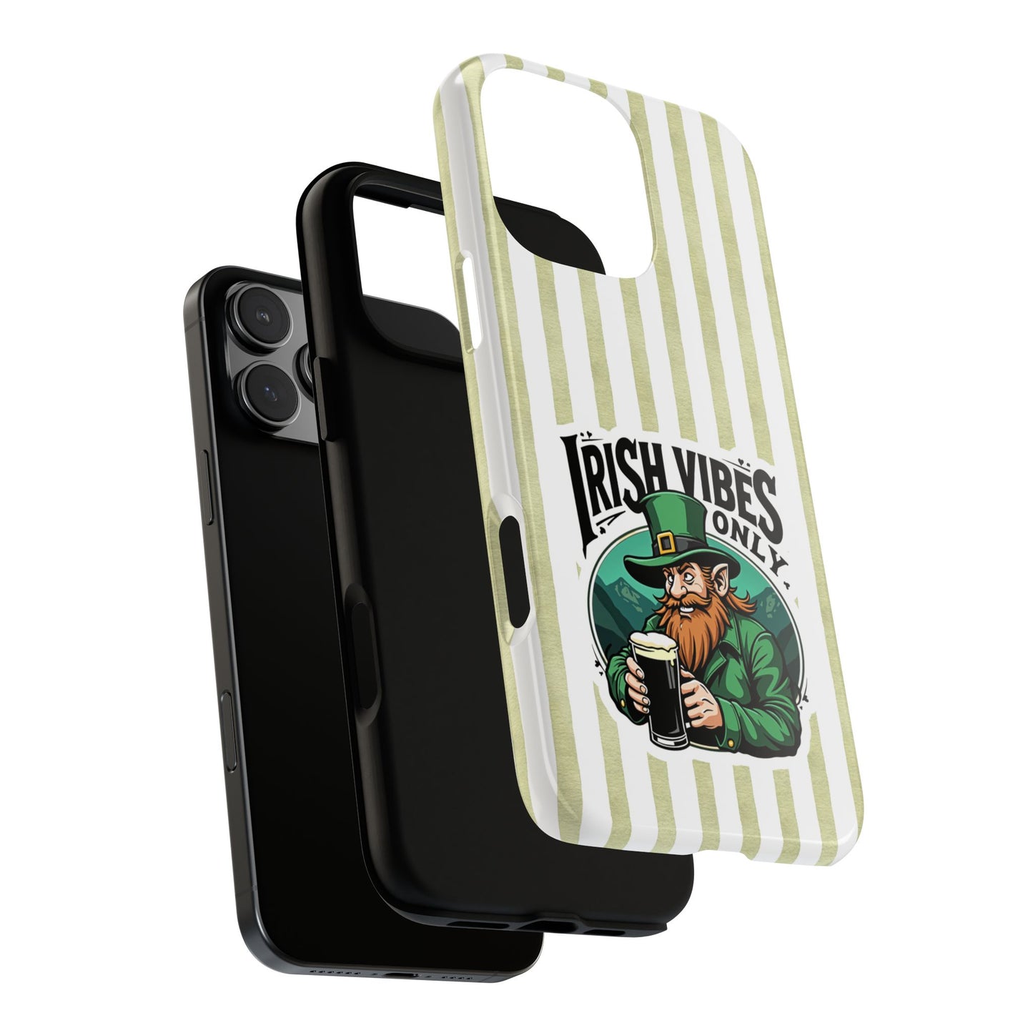 Irish Vibes Only Phone Case - St Patricks Day Phone Cover - Irish Humor Tough Case