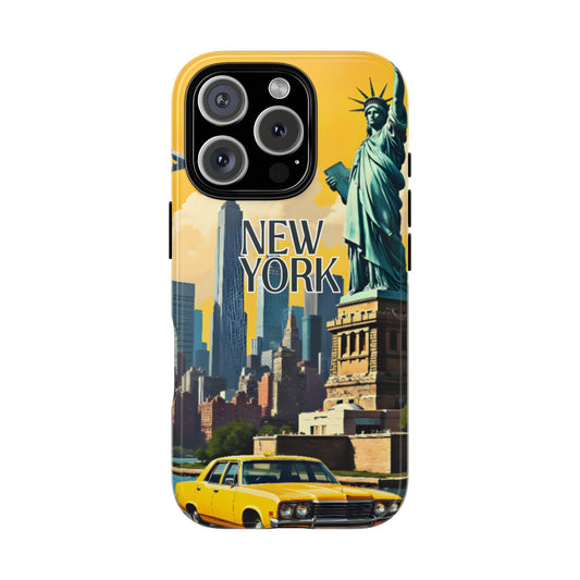 Vintage Travel New York Phone Case for iPhone 16 15 14 13 12 11 Pro Max, Samsung Galaxy S25 S24 S23 S22 S21 S20 Plus Ultra and Google Pixel