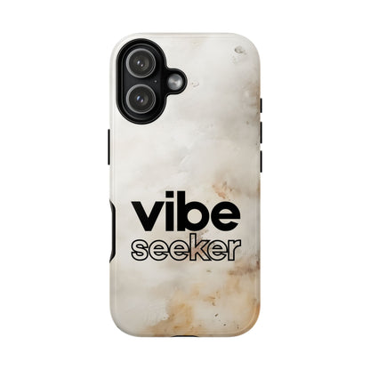 Vibe Seeker Tough Phone Case - Minimalist Word Design