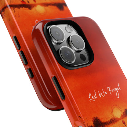 Lest We Forget – Red Poppies at Sunset Tough Phone Case