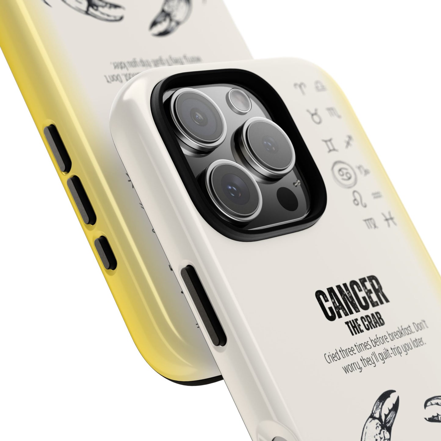 Cancer Phone Case - The Crab Zodiac Sign - Quirky Funny Horoscope Gift - Tough Dual Protection Cover