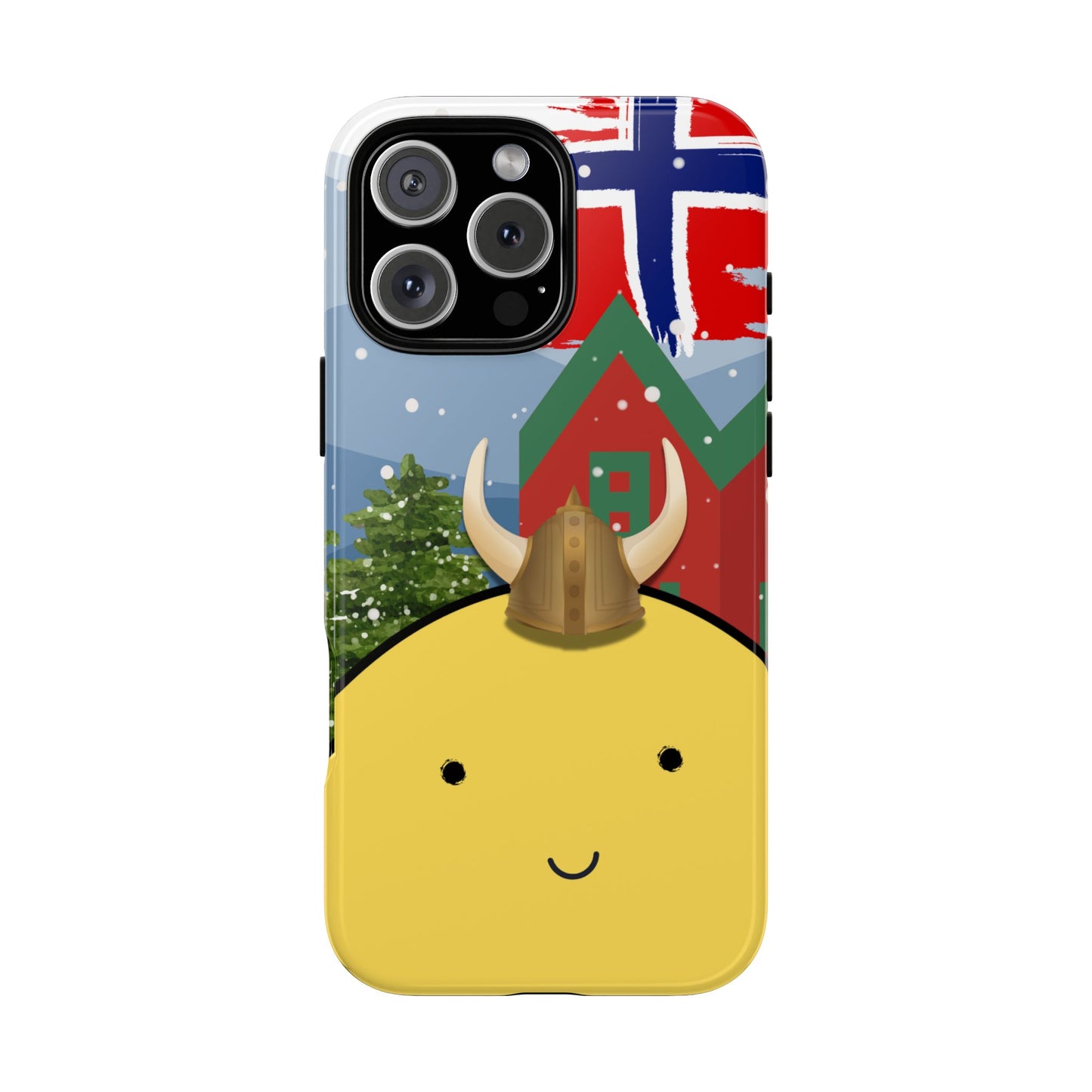 WanderBlob in Norway - Viking Helmet Winter Scene Travel Art Tough Phone Case