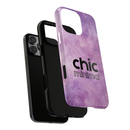 Chic Minimal Tough Phone Case - Minimalist Word Design for Popular Smartphones