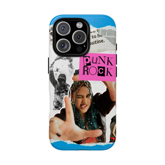 Punk Rock Collage Tough Phone Case - Edgy Riot Grrrl Style for iPhone & Samsung - Bold Alt Aesthetic