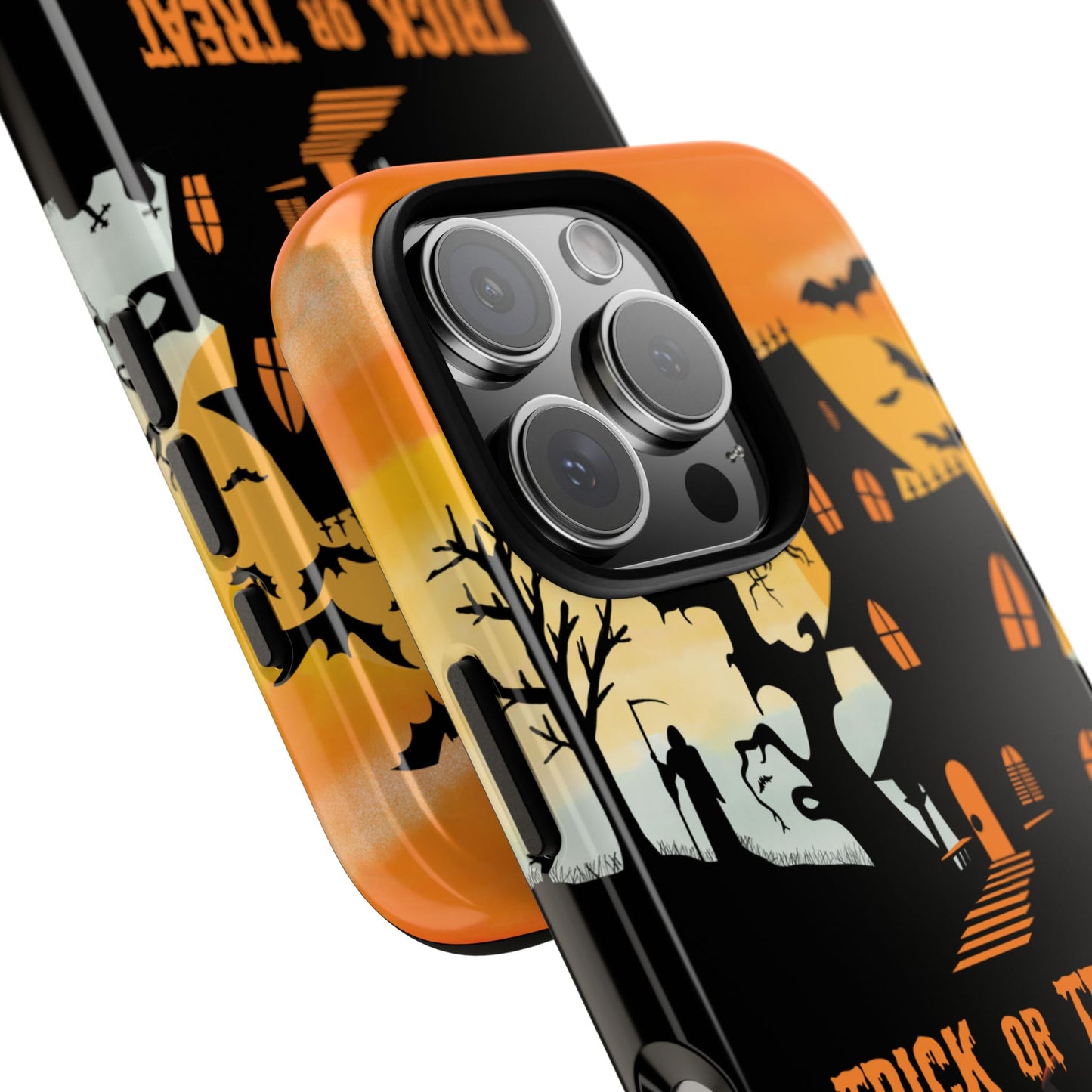 Halloween Haunted House Phone Case - Trick or Treat Pumpkin Design