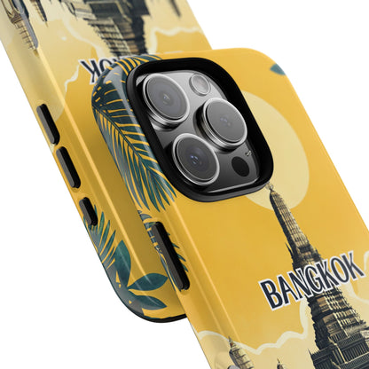 Vintage Bangkok Travel Phone Case for iPhone 16 15 14 13 12 11 Pro Max, Samsung Galaxy S25 S24 S23 S22 S21 S20 Plus Ultra and Google Pixel