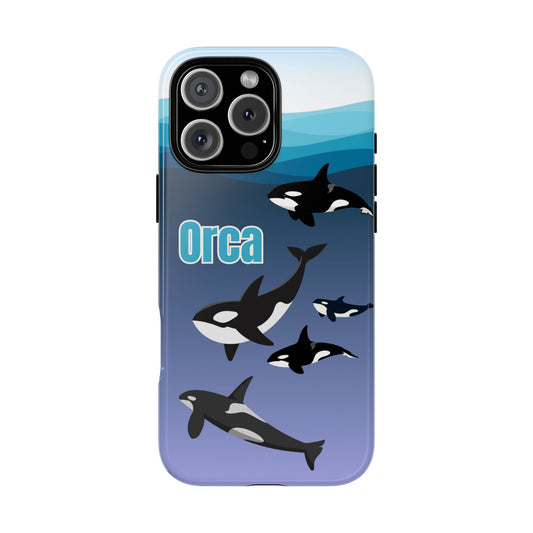 Orca Whale Phone Case - Killer Whale Ocean Illustration - Marine Wildlife Tough Case