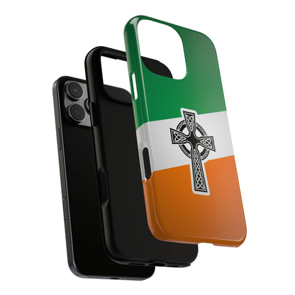 Celtic Cross Phone Case - Irish Flag Heritage Design Cultural Gift