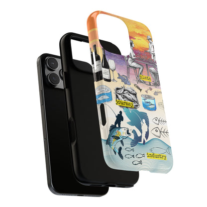 Industry Journey Plate Fishing Phone Case - Concept Seafood Art Tough Cover