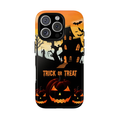 Halloween Haunted House Phone Case - Trick or Treat Pumpkin Design