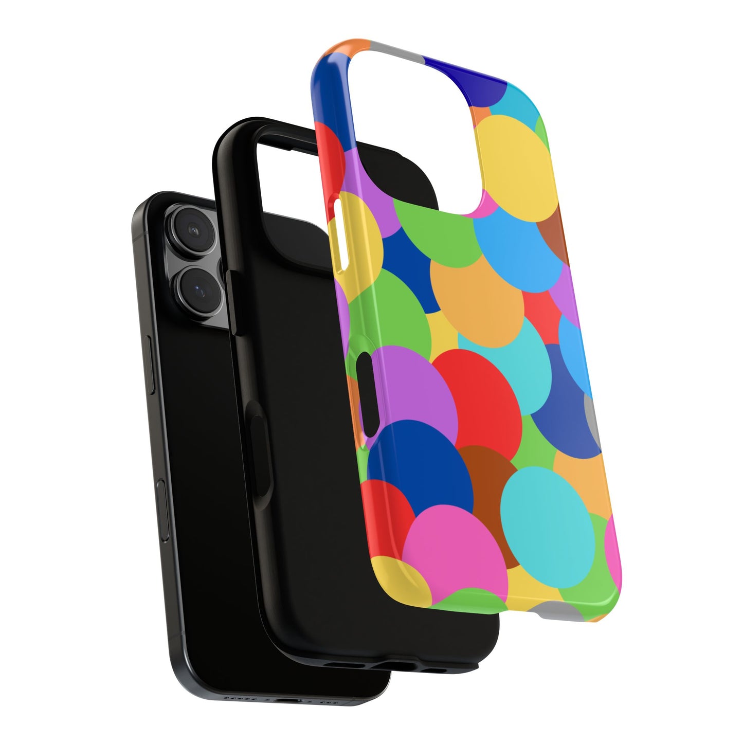 Colorful Circles Phone Case - Overlapping Abstract Art Design - Bold Minimalist Tough Cover, for iPhone, Samsung & Google Pixel