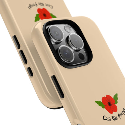 Lest We Forget – Simple Poppy Emblem Tough Phone Case