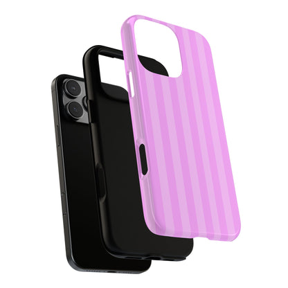 Soft Pink Stripe Tough Phone Case - Pastel Minimalist Style