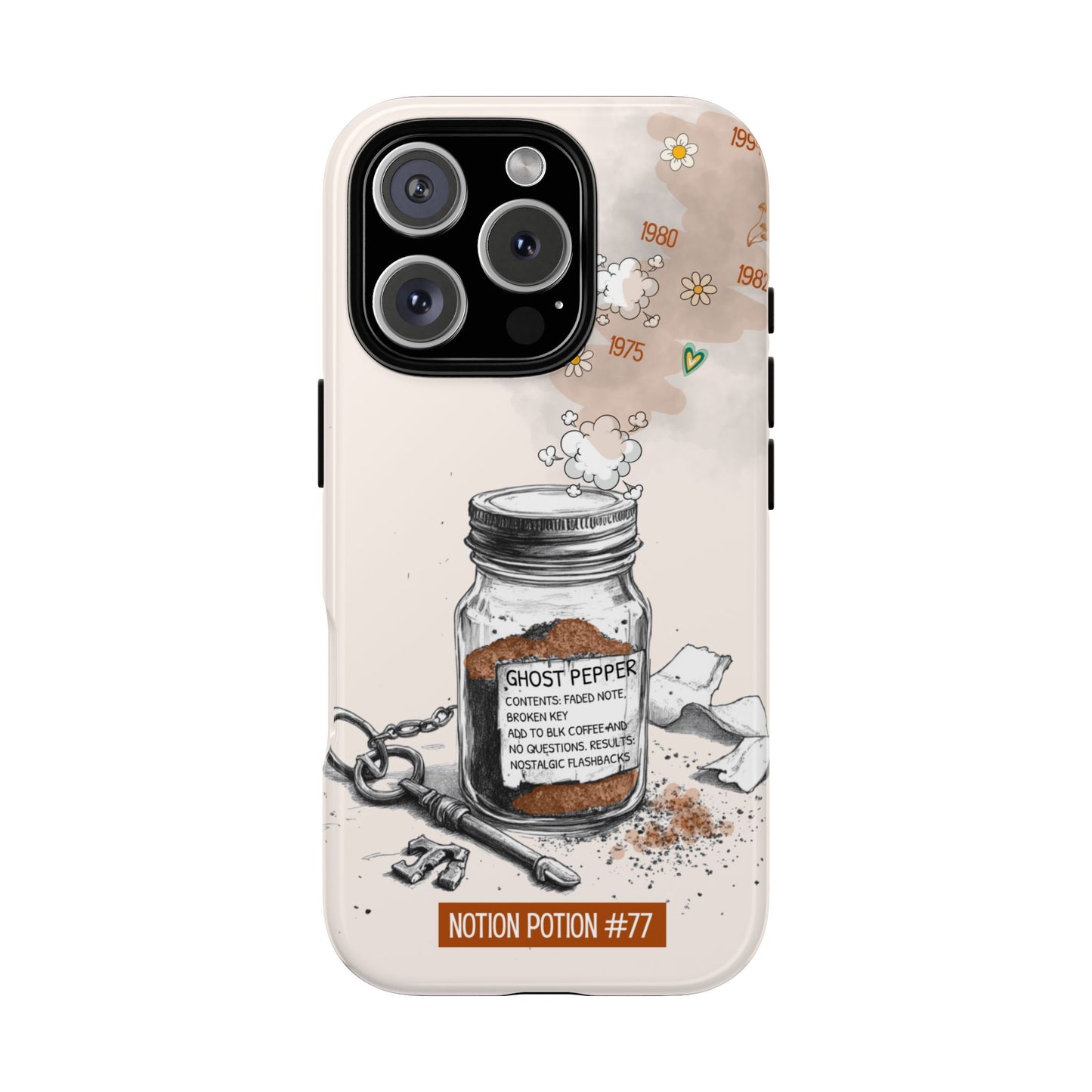 Ghost Pepper Phone Case - Notion Potion #77 - Spicy Magic Potion Jar Design - Tough Case for Popular Smartphones