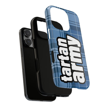 Tartan Army Phone Case - Blue Scottish Plaid Football Fan Design for iPhone & Samsung