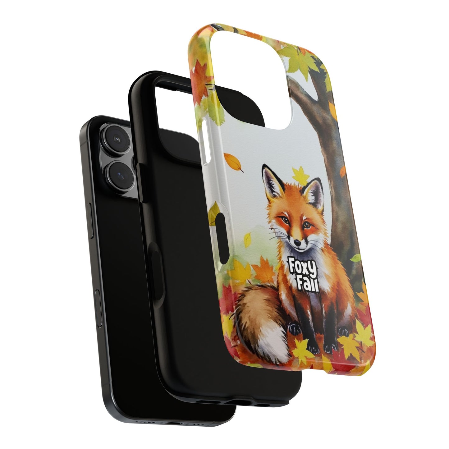 Foxy Fall - Autumn Fox Phone Case - Woodland Watercolor Design for Popular Smartphones