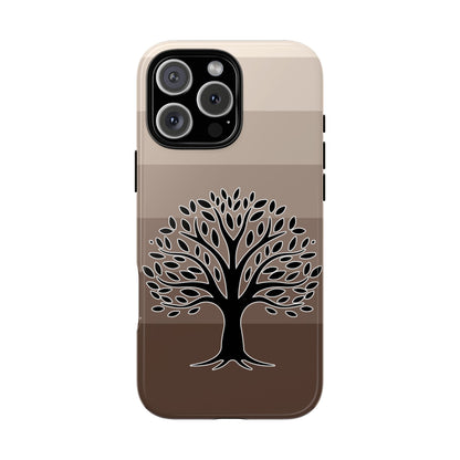 Tree Of Life Tough Phone Case - Earth Tone Minimal Nature Design