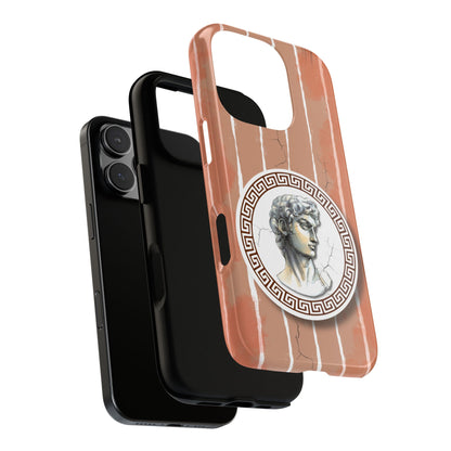 David Sculpture Phone Case - Tough Dual Protection - Greek Roman Art Terracotta Design