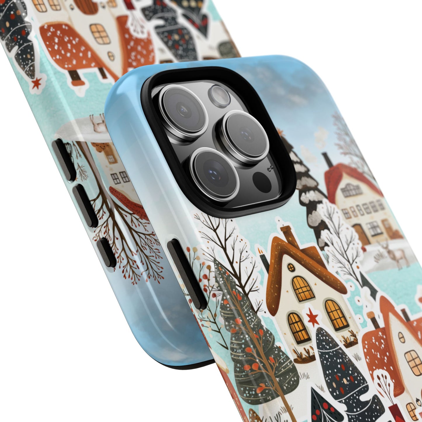 Scandinavian Winter Village - Christmas Phone Case with Nordic Charm