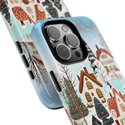 Scandinavian Winter Village - Christmas Phone Case with Nordic Charm