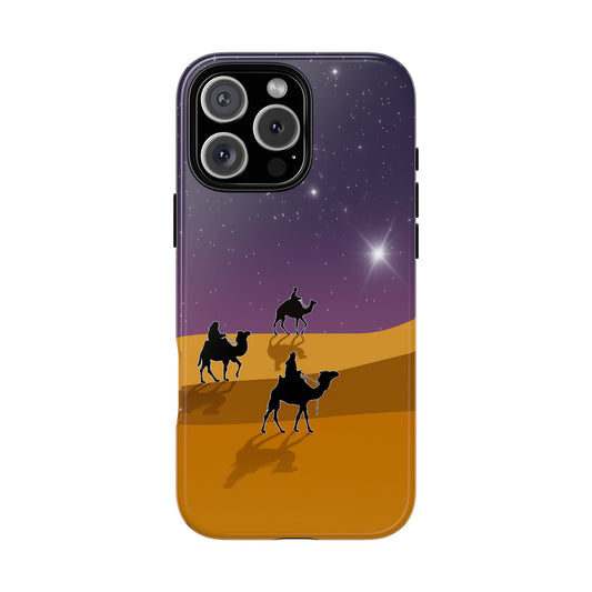 Three Wise Men Tough Phone Case - Star of Bethlehem Desert Night Nativity Scene