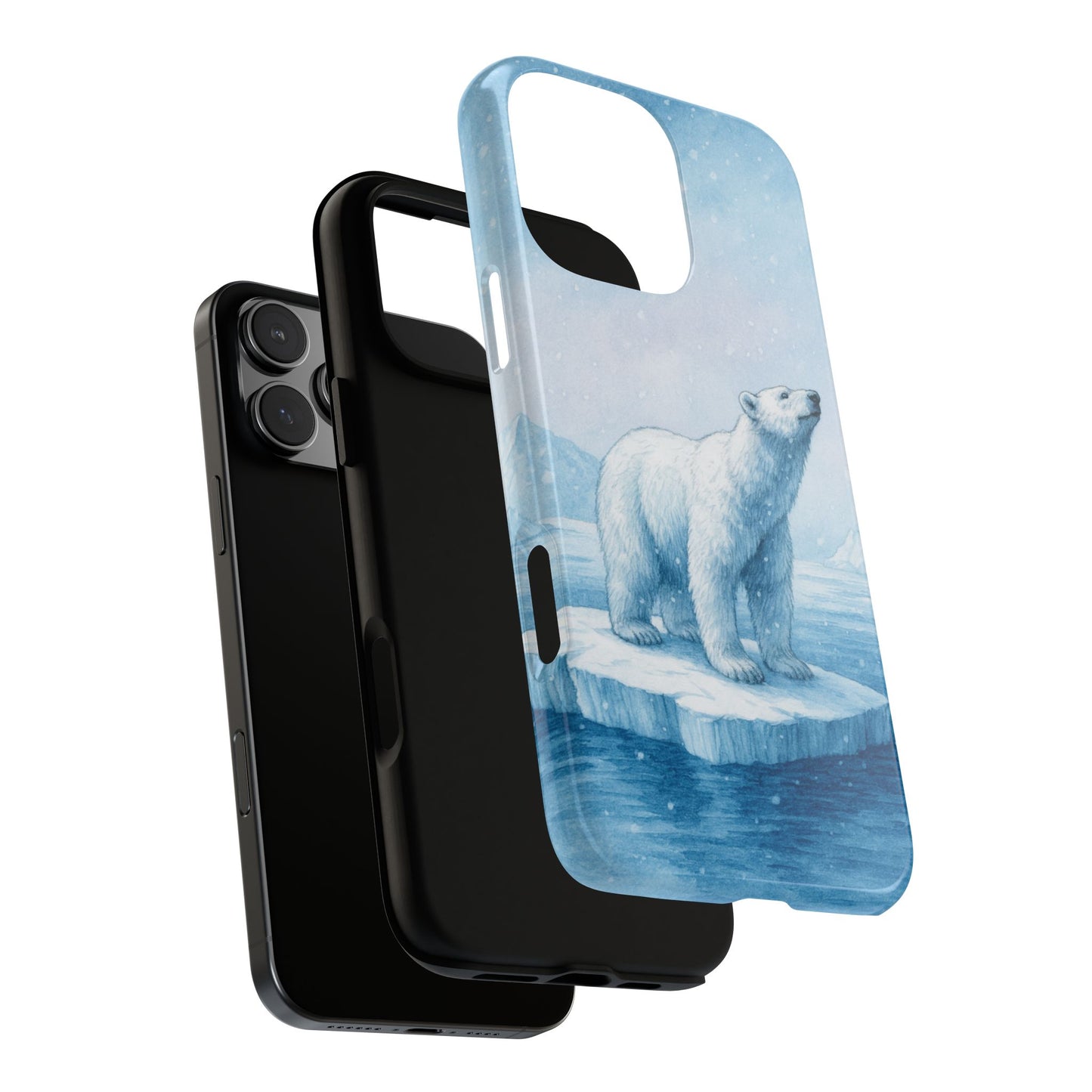Winter Polar Bear on Arctic Ice - Tough Phone Case Wildlife Design