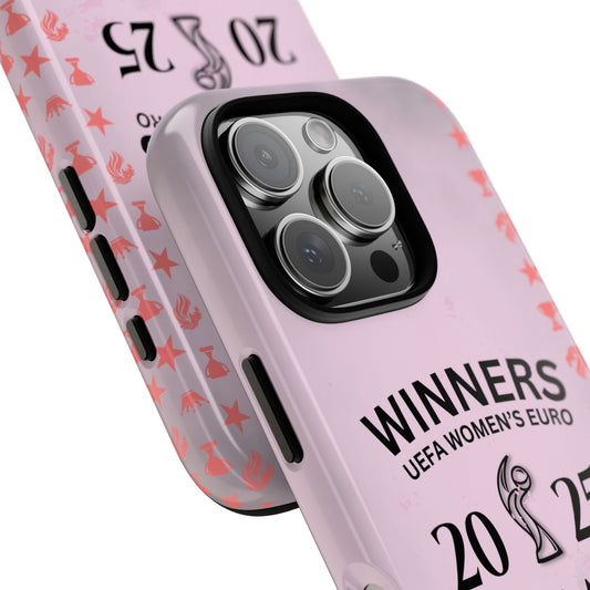England Women's Euro 2025 Winners Tough Phone Case - Trophy Lion Edge Design - Football Fan Gift