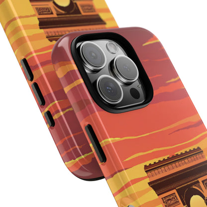 Arc de Triomphe Sunset - Paris Landmark Phone Case - France Skyline Tough iPhone & Samsung Cover